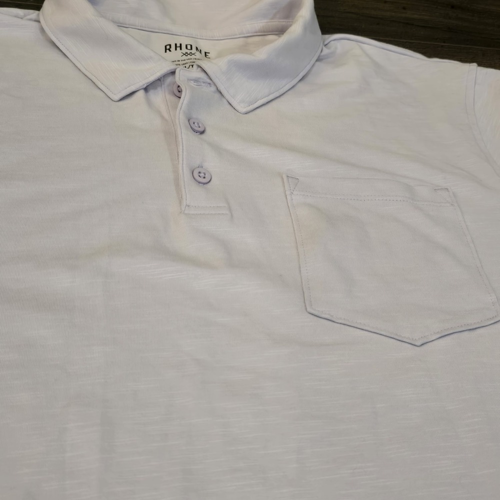 Rhone Cloud 9 Cotton Blend Regular Fit Pocket Purple Polo Shirt Mens XXL Preppy
